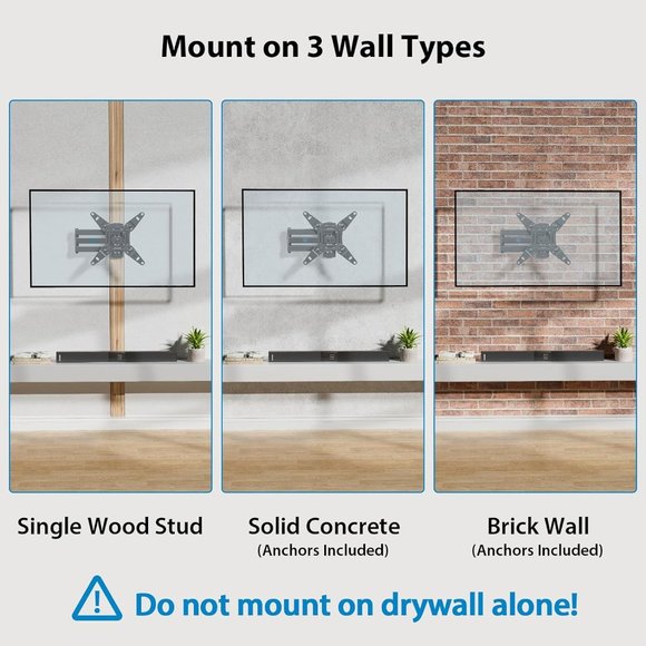 Full Motion TV Monitor Wall Mount Bracket - Picture 6 of 7